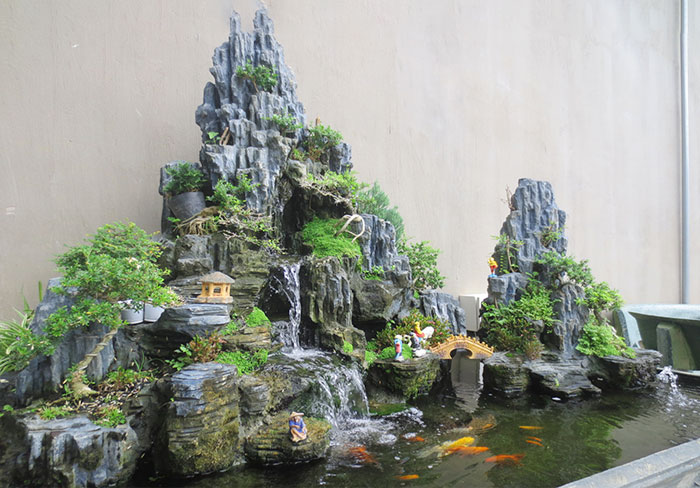 tiểu cảnh nhà gỗ
